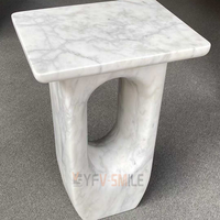 Table basse cube en travertin 3D Wabi-Sabi, table d'appoint carrée en pierre beige pour la décoration intérieure, table basse Rubik's Cube