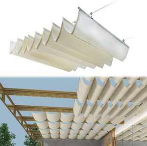 Marque DM Modèle Wavy Wave, <span class=keywords><strong>Filet</strong></span> Pare-Soleil Tissé Rétractable et Télescopique, pour Pergolas Extérieures, Abri Solaire pour Jardin et Gazebo - Product Image 2