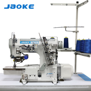Nueva Máquina Industrial de Coser Plana JAOKE de Triple Aguja y 5 Hilos con Cortahilos Automático JK-600-UT de Base Plana para Hierro y Plástico - Product Image 3