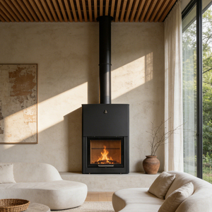 Poêle <span class=keywords><strong>à</strong></span> <span class=keywords><strong>granulés</strong></span> autoportant moderne en acier au carbone de style français <span class=keywords><strong>pour</strong></span> <span class=keywords><strong>chauffage</strong></span> <span class=keywords><strong>central</strong></span>, personnalisé par le fabricant JingXin - Product Image 1