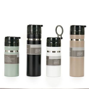 Vaso Térmico Personalizado con Logotipo en Color, de Acero Inoxidable y Plástico de Grado Alimenticio, con Tapa y Pajita, Unisex, para Gimnasio y Deportes - Product Image 1