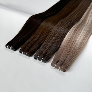Extensioni di Capelli Remy Russi a Doppia Trama Liscia, Lunghezza 14-24 Pollici, Colori Personalizzabili, 50g/pezzo, Invisibili, Sbiancate Singolarmente - Product Image 2