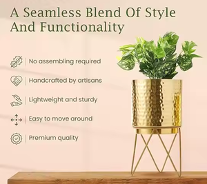 Kits de propagateur en aluminium modernes au design martelé élégant avec supports légers, durables et écologiques Fournitures de jardin au sol - Product Image 4