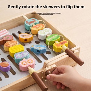 Set di Utensili da Cucina per Barbecue Intelligente in <span class=keywords><strong>Legno</strong></span>, Griglia per Spiedini, Portatile, Decorazione per la Casa - Product Image 3