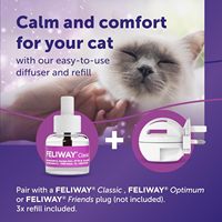 Recharges de diffuseur de phéromones calmantes pour chats, inodores, 3 x 48 ml, classiques, recommandées par les vétérinaires, sans médicaments, cliniquement prouvées pour