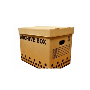 High Quality A4 Archive Filing Storage Corrugated Paper Cardboard Boxes With Handles
