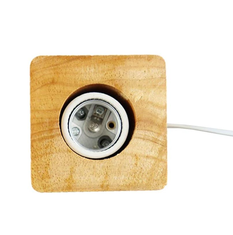 Цоколь лампы E26 E27 простой и креативный деревянный держатель лампы для спальни