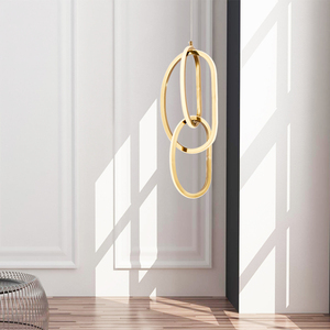 Đèn Led Màu Vàng Kim Thép Không Gỉ Đơn Giản Hiện Đại Đèn Treo Phòng Ngủ Phòng Ăn Đèn Chùm - Product Image 4