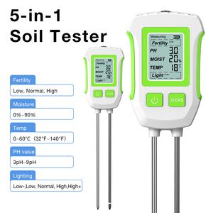 Testeur numérique de pH du sol LCD avec capteur d'humidité (0%-90%) et de température (0~60°C), moniteur de fertilité et de luminosité pour plantes de jardin - Product Image 6
