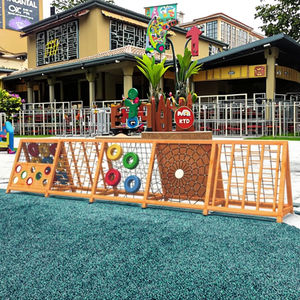 Équipement de sport de plein air de parc d'attractions en bois de haute qualité à succès, pont balançoire en bois personnalisé - Product Image 2