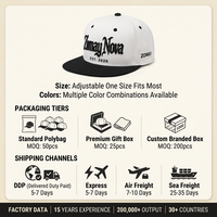Gorra Snapback de Visera Plana, Seis Paneles, Ajustable, Talla Única, Estilo Urbano, Hip Hop, Moda, Logotipo Personalizado, Bordado, OEM, Venta al Por Mayor, MOQ Bajo