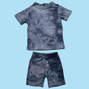 Conjuntos de Ropa para Padres e Hijos RTS 2022 de Verano, Tie-Dye, Seda de Leche, Transpirable, Elástico, Cuello Redondo, para Bebés y Niñas - Product Image 3