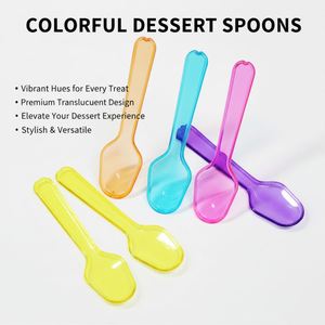 Cucharas Desechables Ecológicas Personalizadas de Almidón de Maíz, Coloridas, para Yogur y Helado - Product Image 6