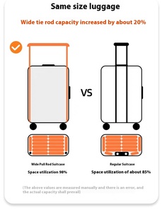 <span class=keywords><strong>Valise</strong></span> en aluminium à large poignée personnalisée Sac de <span class=keywords><strong>cabine</strong></span> à ouverture frontale Valises à <span class=keywords><strong>roulettes</strong></span> multifonctions Bagages à main Roues pivotantes - Product Image 5