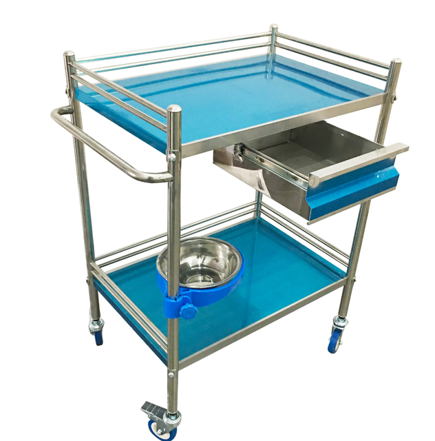 Hospital detachable medical equipment stainless steel patient ambulance dressing treatment nursing medical cart