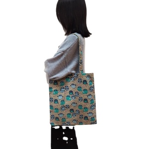 Bolsa de Mano Personalizable de Lona de Algodón con Estampado Retro de Búho, Bolsa de Hombro para Mujer/Niña, Ideal para Viajes y Compras - Product Image 1