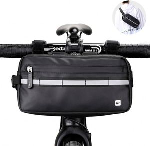 Échantillon gratuit : Sacoche de guidon imperméable pour vélo, sacoche de tube avant Wheelup avec pochette supérieure pour accessoires de cyclisme - Product Image 4