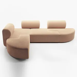LS-101 Modular Premium Design Furniture Sectional Combination Office L Shaped Couch Sofa For Office Hall Villa