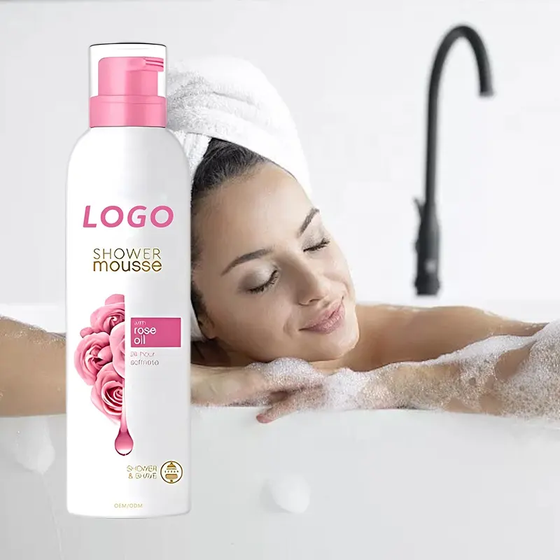 Özel özel etiket OEM vücut yıkama koku Amino asit bulut banyo köpüğü temizlik beyazlatma banyo köpüğü
