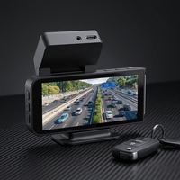 Caméra de voiture 4K UHD 2160P à double objectif avec contrôle sans fil via application, écran IPS 3,69 pouces et verre 2.5D, enregistreur de bord pour la surveillance des trajets de flotte
