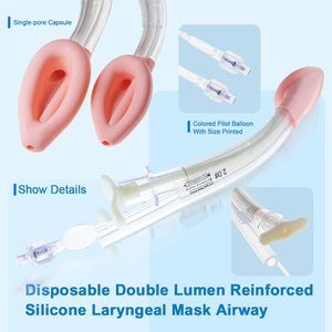 <span class=keywords><strong>Masque</strong></span> laryngé à double lumière en silicone de qualité médicale, jetable/réutilisable, renforcé, certifié CE, classe II, pour usage médical et <span class=keywords><strong>chirurgical</strong></span> - Product Image 6