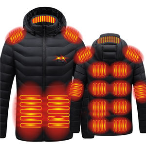 ג 'קט חורף בגודל xl מחוממת גברים נשים לעמוד צווארון ארוג ברדס דפוס קישוט כיס פוליאסטר כיס רוכסן - Product Image 4