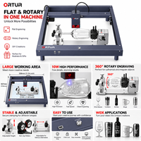 Graveur laser ORTUR H10 avec rouleau rotatif YRC2.0, laser diode pour la gravure sur bois, cuir, verre, objets ronds