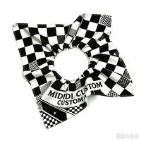 Scrunchies carrés personnalisés pour festivals de musique, concerts, événements, accessoires capillaires, cadeaux pour clubs sportifs, scrunchies de marque