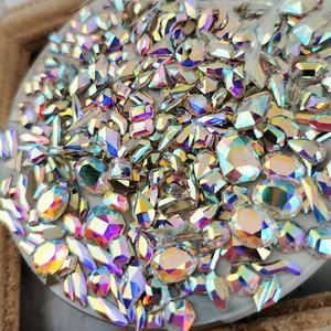 Yantuo ongles strass usine Flatback cheval oeil ongles pierres goutte d'eau strass verre en couleur AB pour bricolage en gros - Product Image 1