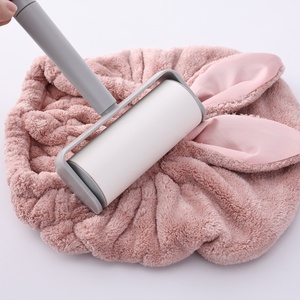 Lindo Gorro de Toalla para Secar el Cabello con Orejas de Conejo, Tela de Microfibra de Rizo, Secado Rápido, Color Sólido, para Adultos, Uso en Casa y Viajes - Product Image 4