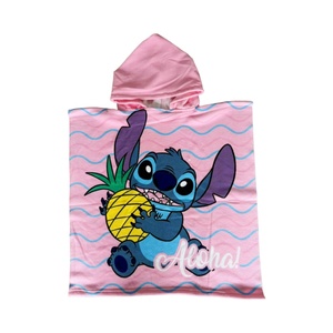 Serviette de bain à capuche imprimée animaux de dessin animé pour enfants, <span class=keywords><strong>poncho</strong></span> d'été pour la plage et la natation, serviette de change pour enfants - Product Image 4