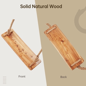 Adjustable Height <strong>Wooden</strong> Tree <strong>Swing</strong> for Adults Kids Rustic Design Hanging <strong>Swing</strong> <strong>Seat</strong> for Outdoor Backyard <strong>Garden</strong> Park Playground - Product Image 3