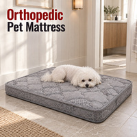 Matelas orthopédique pour chien avec option de hauteur de 11 cm, housse personnalisée et emballage à marque privée pour les collections de marques de produits pour animaux de compagnie