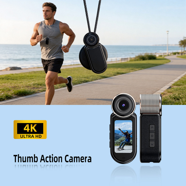 1080p Mini Body Camera Thumb Size Wearable Action Cam Portable Body Worn Camera for Travel Cycling Sports Outdoor