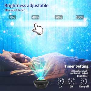 Muziek Luidspreker Ster Nachtlampje Projector Starry Draagbare Laser Ruimte Timer Kinderen Volwassenen Slaapkamer <span class=keywords><strong>Sky</strong></span> Galaxy Projector Licht - Product Image 2