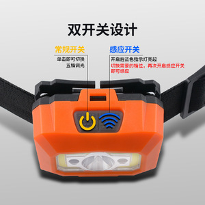 Led Headlamp 3W Dual Light Source Rechargeable <b>Battery</b> 2000 MAh Adjustable Headband White Red Light For Fishing Beekeeping - Product Image 3