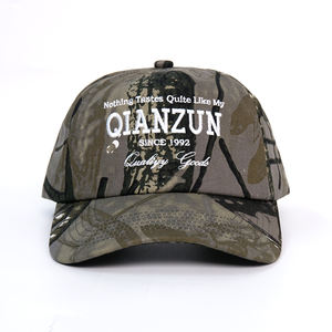 Üretici Erkek Spor Açık Hava 5 Panel Yapısız Kamuflaj Özel Nakış Logolu Camo Kumaş Beyzbol Şapkası - Product Image 2
