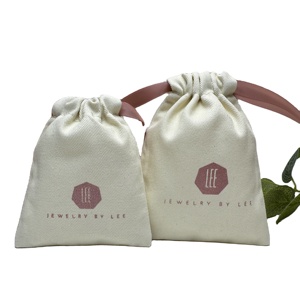 Twill Canvas <b>Drawstring</b> Gift <b>Bags</b> for Jewelry Packaing Dust Pouches for Gifts <b>Makeup</b> Candle <b>Bag</b> - Product Image 1