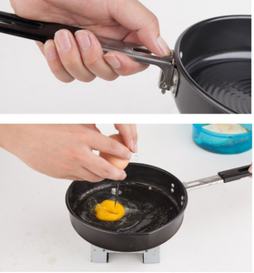 Sartén Portátil para Acampar, Viajar y Cazar, Almacenamiento Conveniente de Utensilios para Freír, Revestimiento Antiadherente, Sartén Plegable - Product Image 5