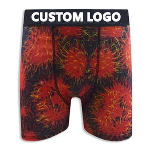 <span class=keywords><strong>Boxer</strong></span> stampati <span class=keywords><strong>divertenti</strong></span> in cotone traspirante da uomo con logo personalizzato all'ingrosso con cintura classica elasticizzata - Product Image 1