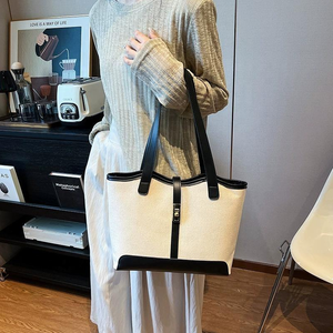 Sac à main pour femme en cuir PU, sac en toile, mode, couleur unie, sac à bandoulière - Product Image 4