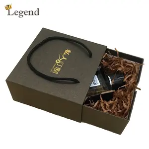 Фабричная упаковочная коробка для парфюма с логотипом из золотой фольги, подарочные коробки, коробка для печати CMYK с ручкой