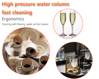 Lave-tasses rotatif pour bar, café, thé au lait, avec rince-verre pour plateau d'égouttement, accessoires de bar TJ127C