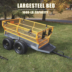 Remorque à benne basculante RCM <span class=keywords><strong>ATV</strong></span> UTV, remorque de jardin robuste de 1600 lb, remorque à benne basculante à tirer derrière - Product Image 2