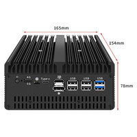Komputer Industri Ddr5 96Gb Ubuntu Linux Server 4G 5G Wifi 10G Sfp Ultra 7 165H Dp Opnsense Pfsense Mikrotik Server Firewall