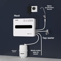 Nouveau purificateur d'eau par osmose inverse domestique Machine à boire directe avec robinet de cuisine élimine les alcalis pour l'eau pure
