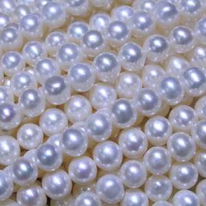 Collar de Perlas de Alta Calidad, Color Azul Plateado, Diseño de Cielo Estrellado, 7mm, Hebilla Exquisita Ajustable, Modelo Wenchi, Venta al Por Mayor - Product Image 3