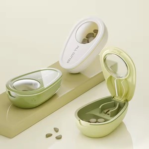 Mini coupe-pilule 2 en 1 avec boîte de rangement <span class=keywords><strong>invisible</strong></span> Boîte à pilules portable pour <span class=keywords><strong>tablette</strong></span> Organisateur de médicaments Concasseur Boîte à pilules - Product Image 1