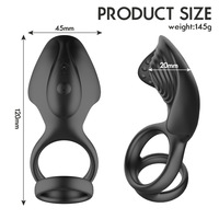 10-Modus Vibrierender Penisring Klitoris-Stimulator Ejakulations-Verzögerer Paar-G-Punkt-Vibrator Doppel-Cockring Sexspielzeug für Männer