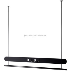 Industrial Style <strong>Black</strong> Iron <strong>Clothing</strong> Display Fixture with Ceiling Hanging <strong>Rail</strong> for Boutique Fashion Retail Store Interior Design - Product Image 1